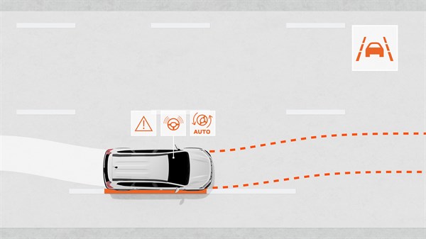 Sistem za ohranjanje vozila na voznem pasu - Dacia Jogger